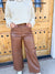 Camel Leather Pants