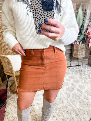 Corded Mini Skirt
