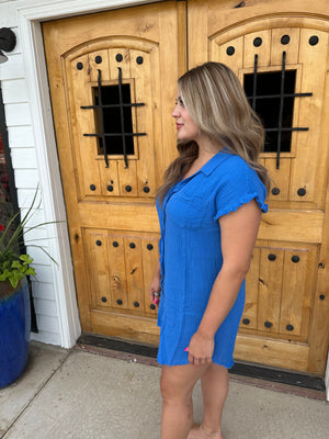 Poolside Dress Blue