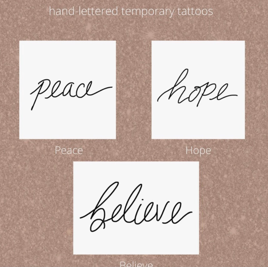 3-Pack Temp Tattoo Hope